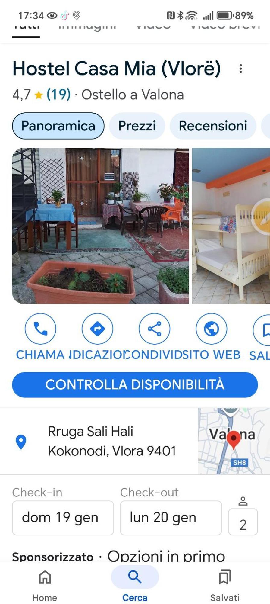 Casa Mia Vandrerhjem Vlorë Rom bilde